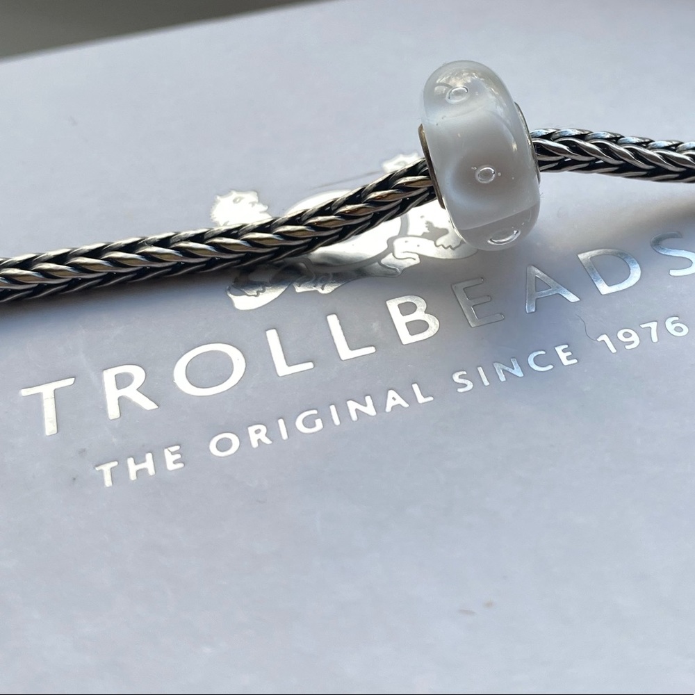 White Bubbles Trollbead
